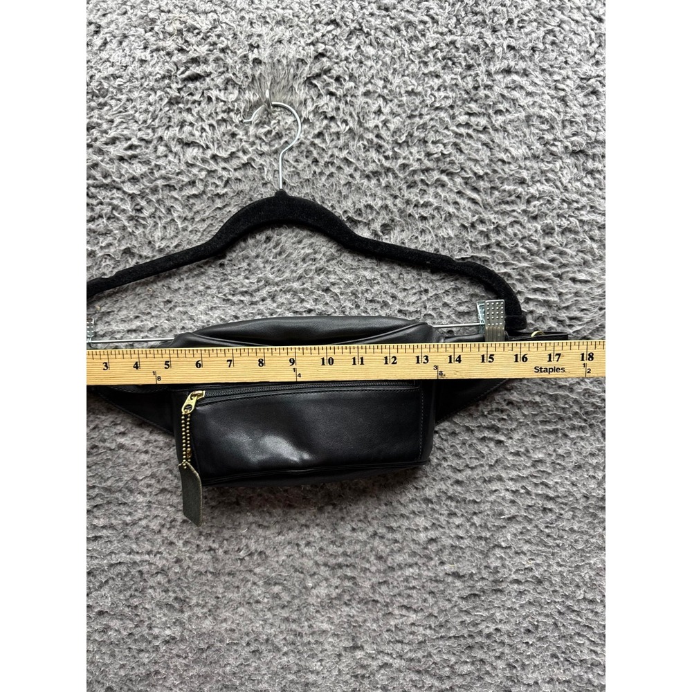 Vintage Coach Canteen Leather Waist Pouch Belt Bag Fanny‎ Pack Black Unisex - Picture 12 of 12